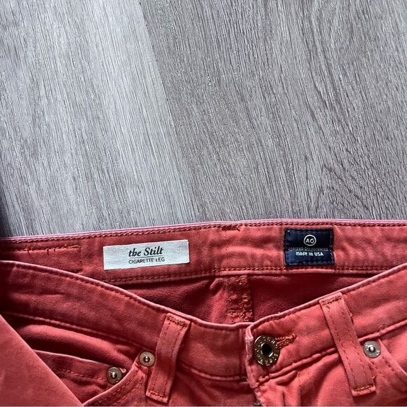 Adriano Goldschmied The Stilt Cigarette Leg Womens Jeans Pants Orange Size 25R - Picture 4 of 7